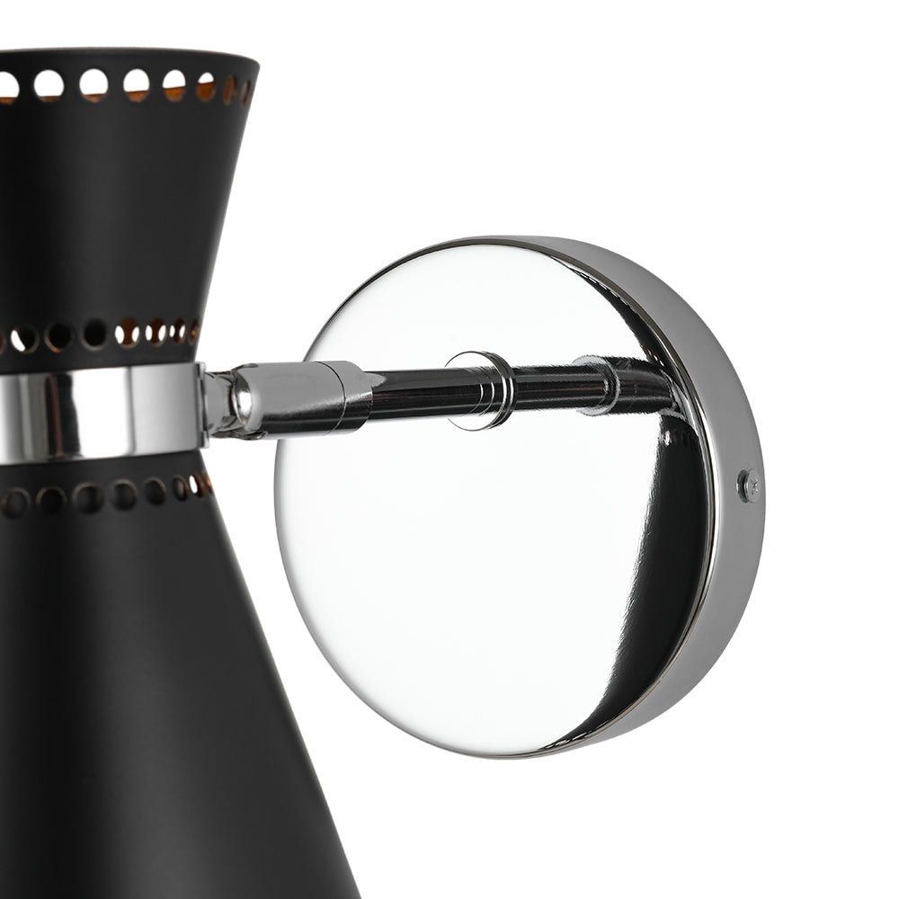 Modern 180-Degree Adjustable Conical 1-Light Wall Sconce