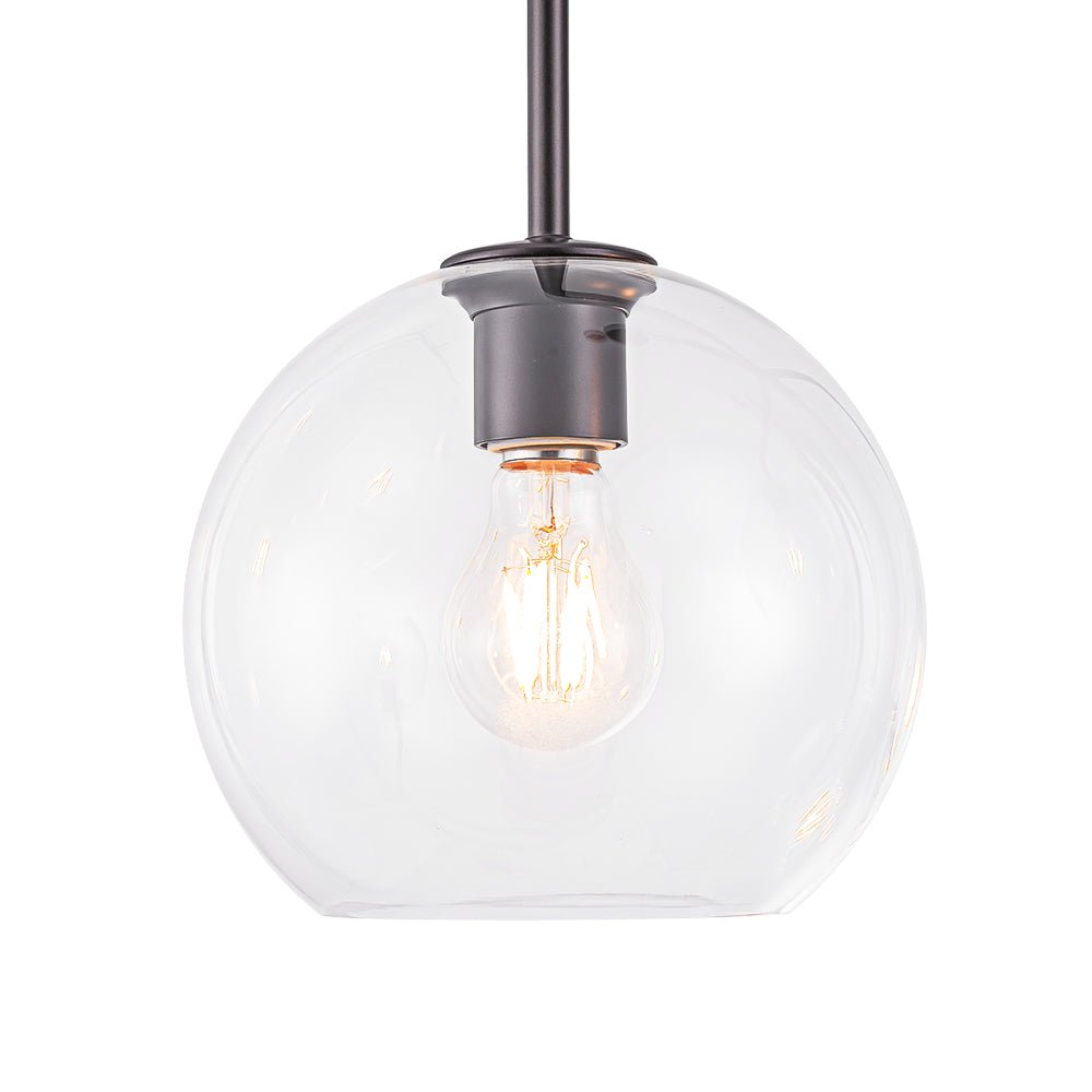 Modern 4-Light Clear Glass Bubble Hanging Sputnik Chandelier