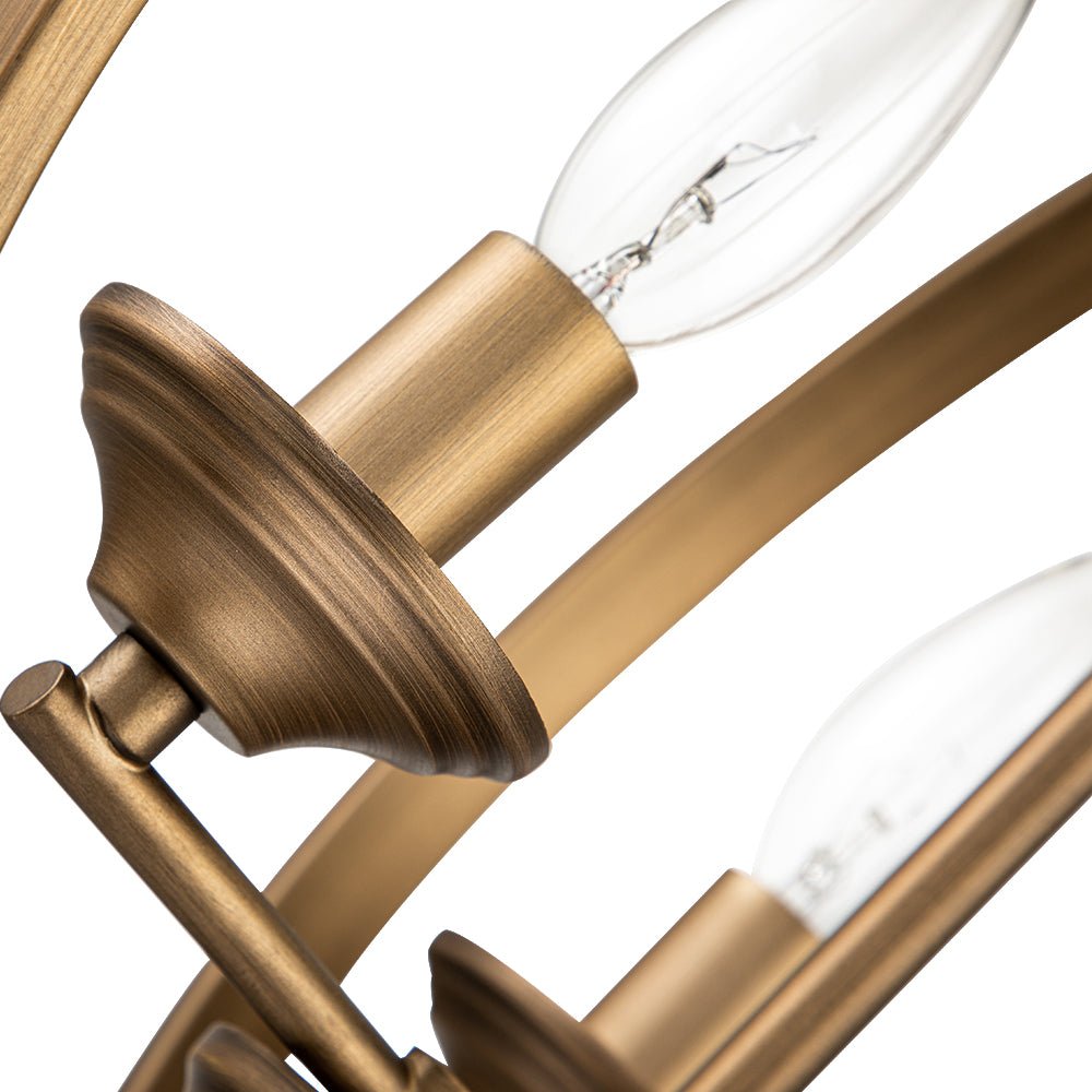 Modern 4-Light Iron Geometric Globe Cage Pendant Light