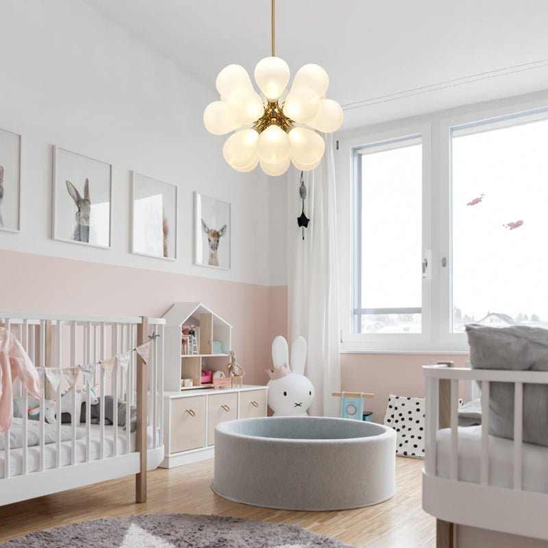 Modern Cluster Frosted Glass Bubble Chandelier