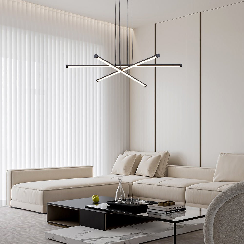 (OpenBox) Modern Dimmable 3-Light Tube LED Pendant Chandelier