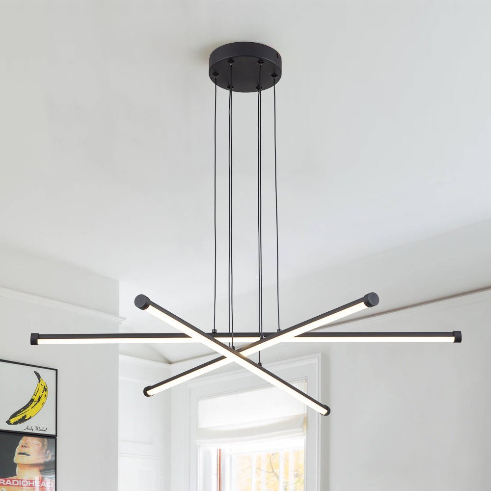 (OpenBox) Modern Dimmable 3-Light Tube LED Pendant Chandelier