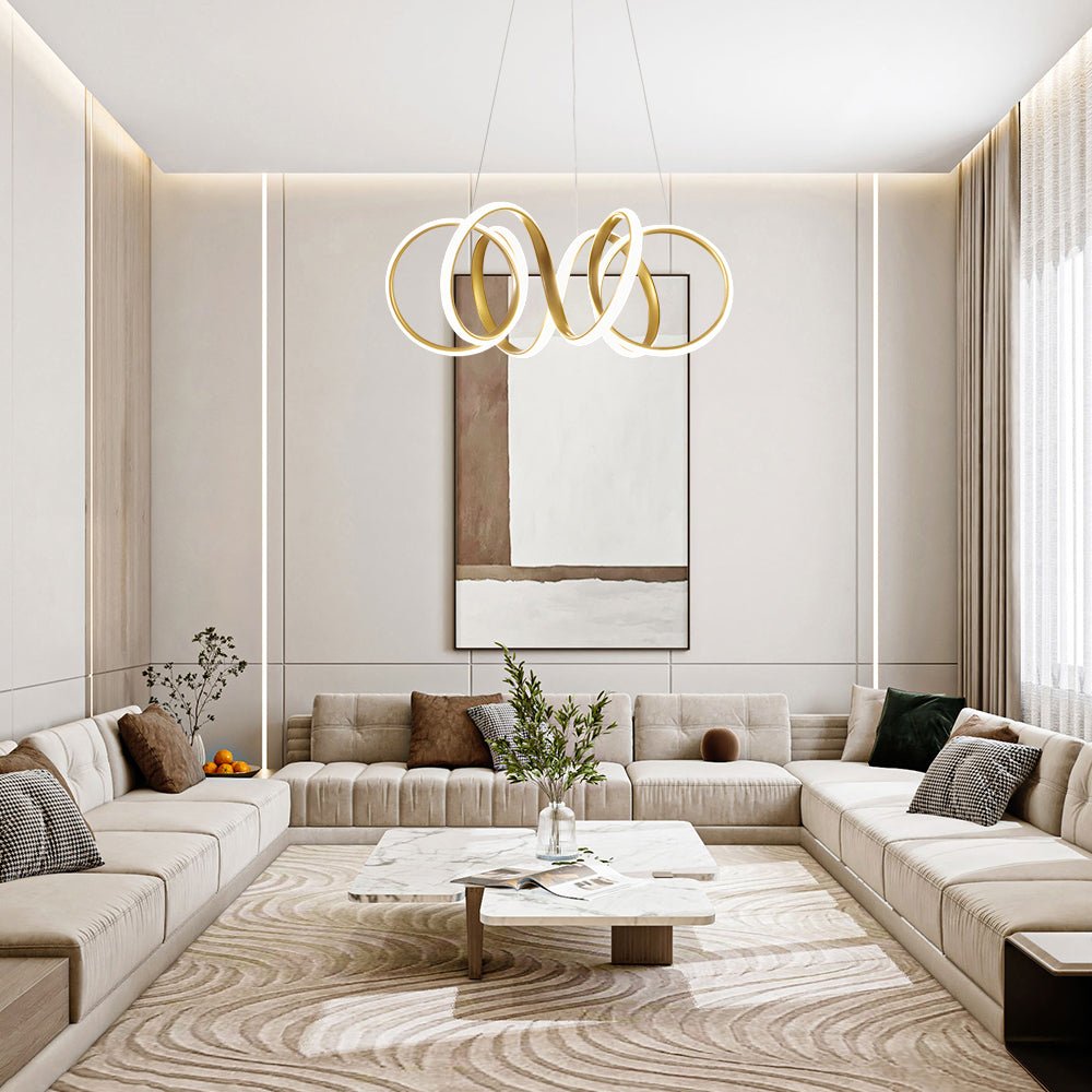 Modern Dimmable LED Twist Ribbon Pendant Light