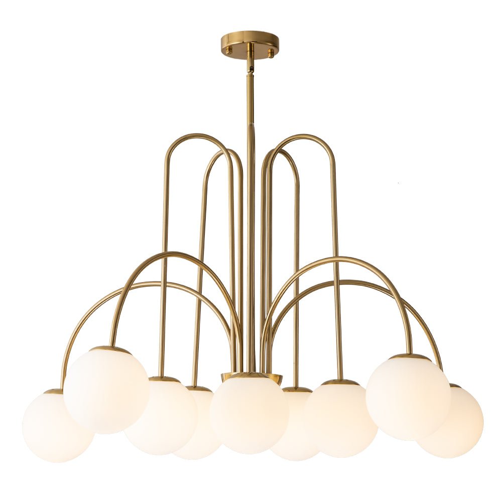 (OpenBox) 10-Light Frosted Glass Globe Bubble Chandelier