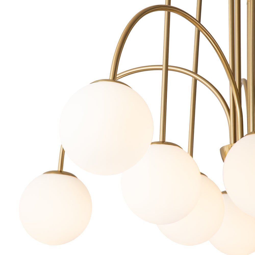 (OpenBox) 10-Light Frosted Glass Globe Bubble Chandelier