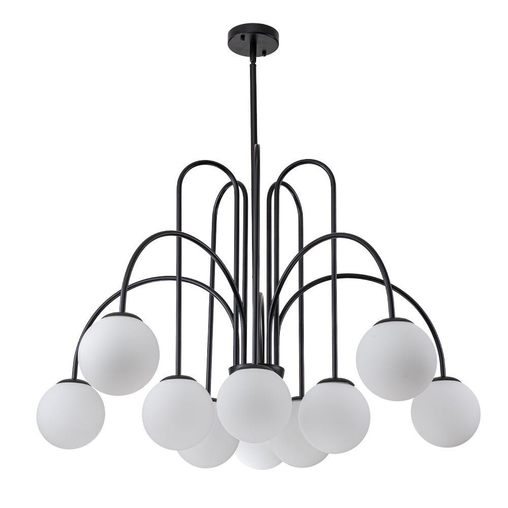 (OpenBox) 10-Light Frosted Glass Globe Bubble Chandelier