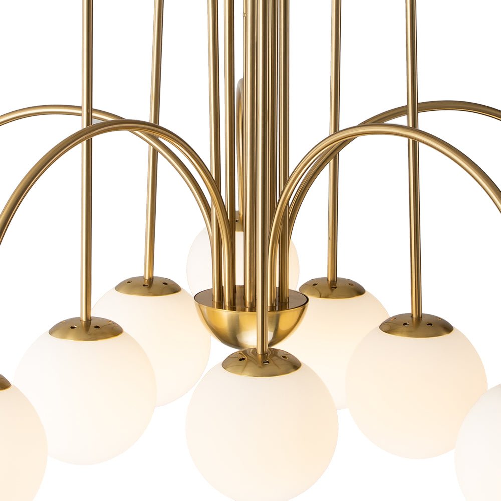 (OpenBox) 10-Light Frosted Glass Globe Bubble Chandelier
