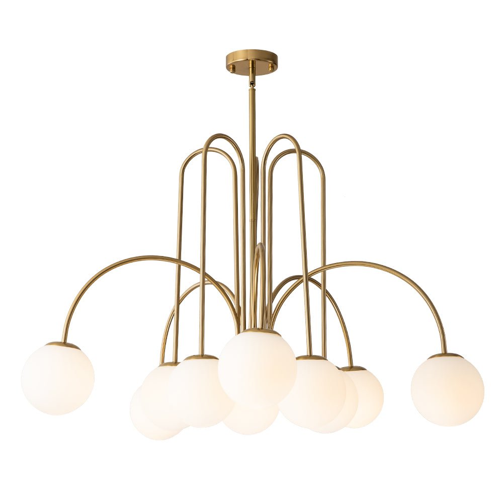 (OpenBox) 10-Light Frosted Glass Globe Bubble Chandelier