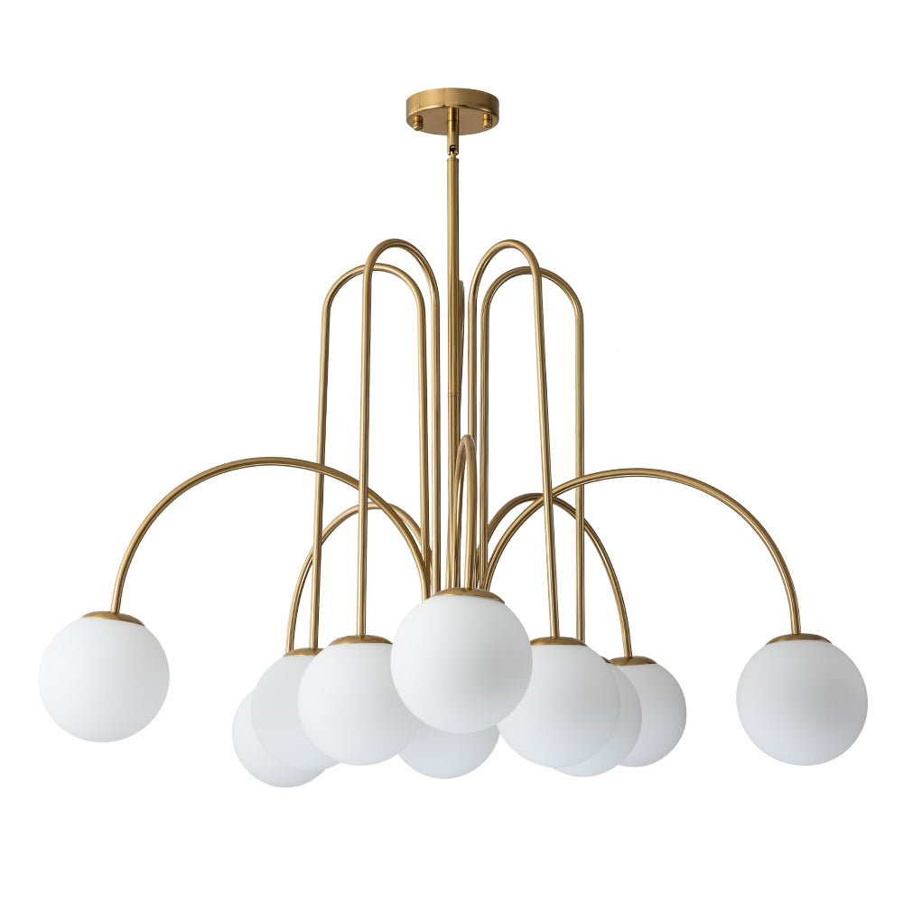 (OpenBox) 10-Light Frosted Glass Globe Bubble Chandelier