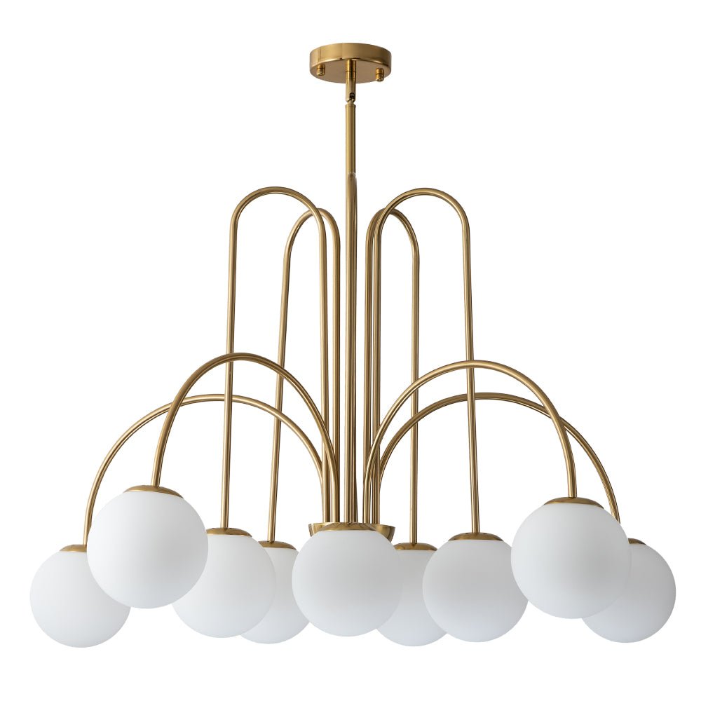 (OpenBox) 10-Light Frosted Glass Globe Bubble Chandelier