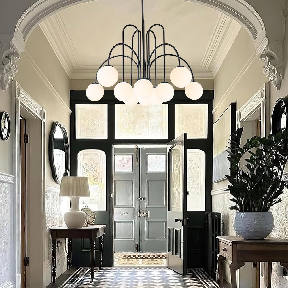 (OpenBox) 10-Light Frosted Glass Globe Bubble Chandelier