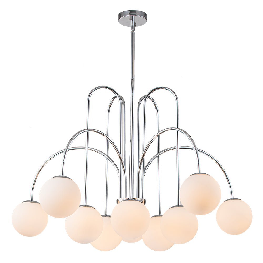 (OpenBox) 10-Light Frosted Glass Globe Bubble Chandelier