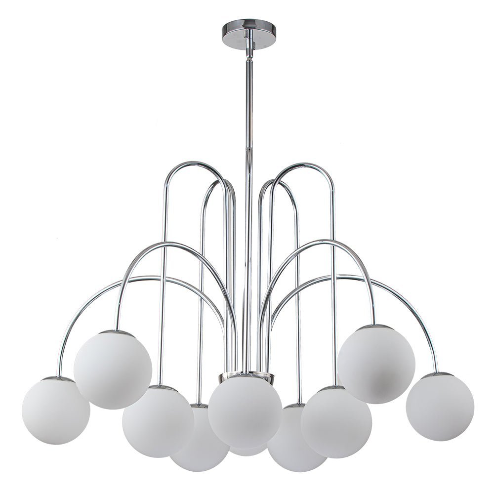 (OpenBox) 10-Light Frosted Glass Globe Bubble Chandelier