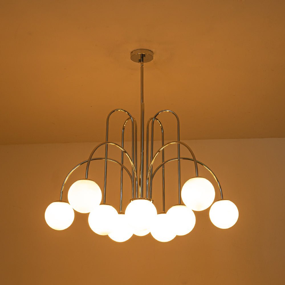 (OpenBox) 10-Light Frosted Glass Globe Bubble Chandelier