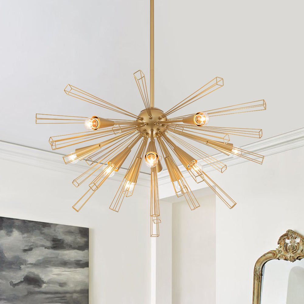 (OpenBox) 10-Light Geometric Sputnik Sunburst Chandelier