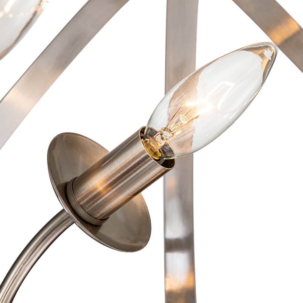 (OpenBox) Classic 8-Light Sphere Chandelier with Crystal Accents