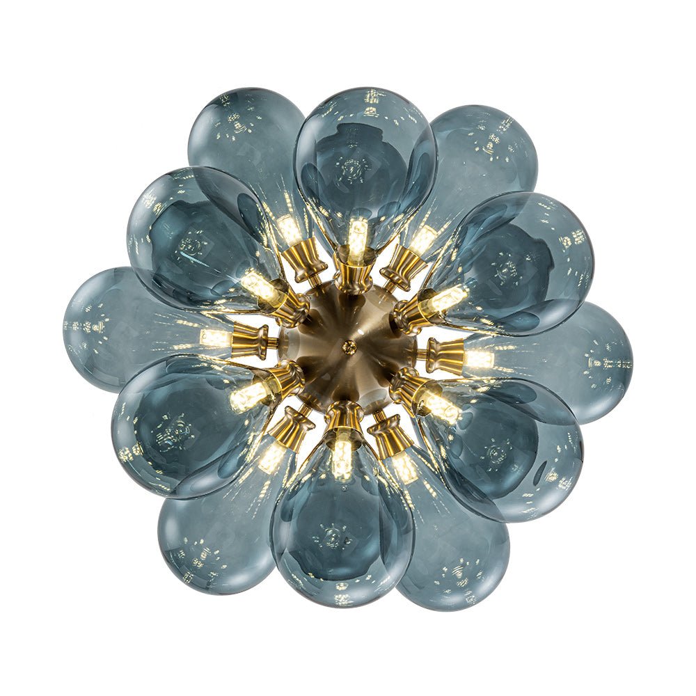 (OpenBox) Cluster Blue Glass Bubble Chandelier