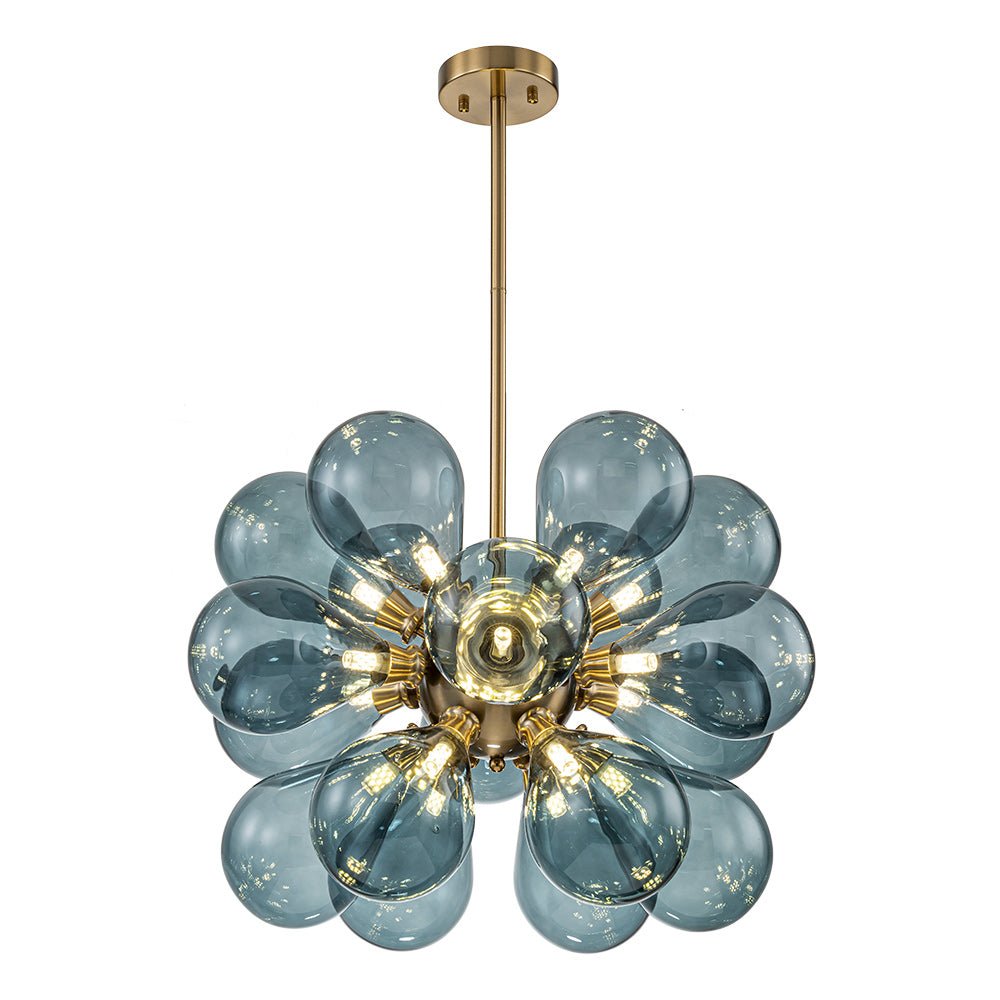 (OpenBox) Cluster Blue Glass Bubble Chandelier
