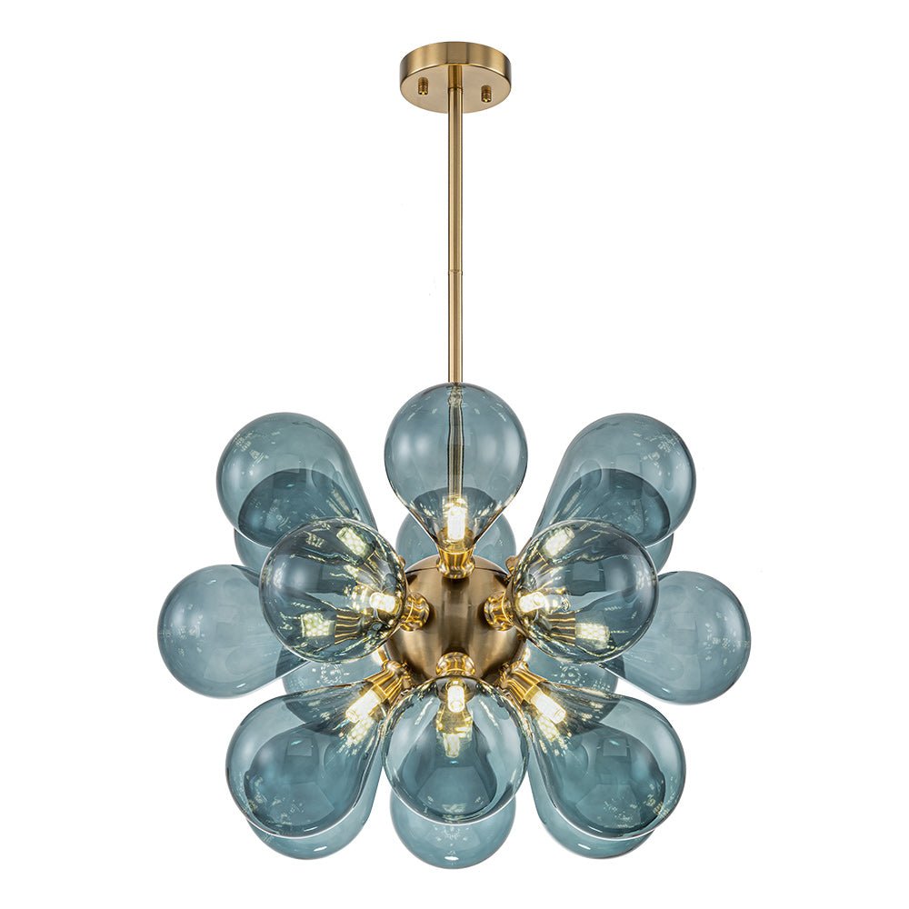 (OpenBox) Cluster Blue Glass Bubble Chandelier