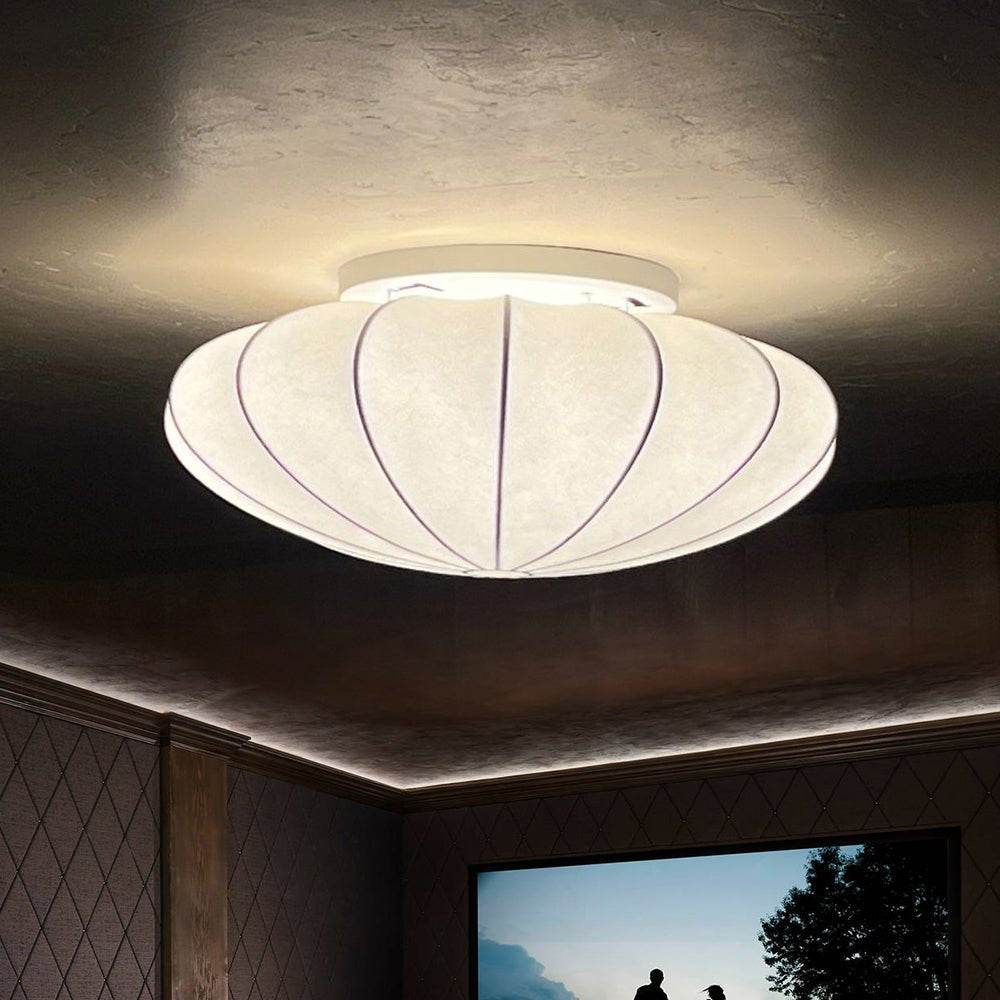 (OpenBox) Mid-Century Modern White Flush Mount Light