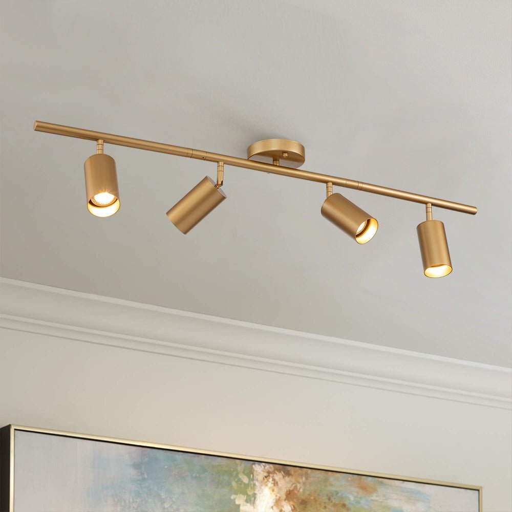 (OpenBox) Modern 4-Light Linear Semi Flush Track Light
