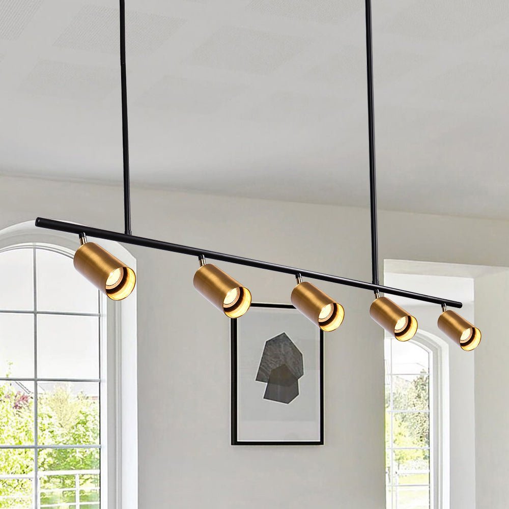(OpenBox) Modern 5-Light Linear Semi Flush Track Light