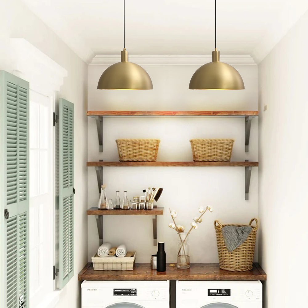 (OpenBox) Modern Brass Single Dome Pendant Light