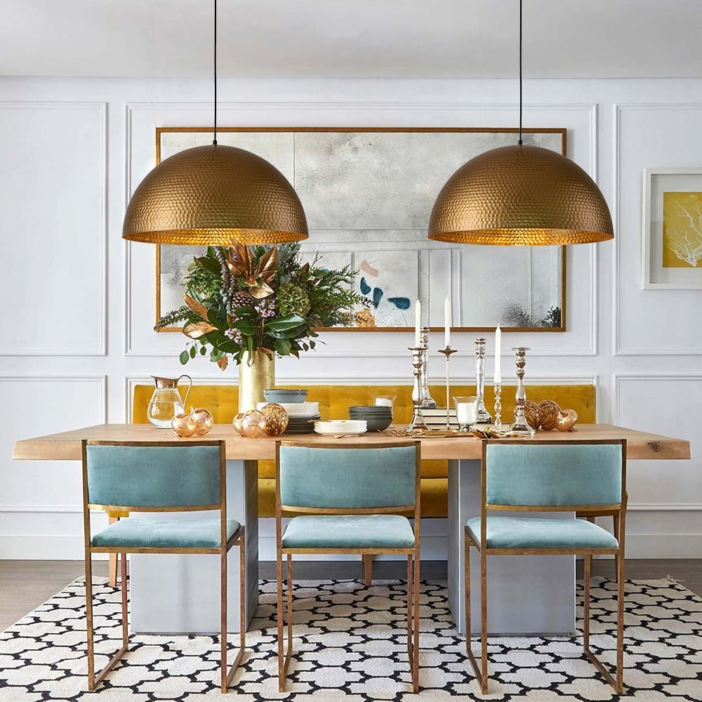 (OpenBox) Vintage Luxe Oversized Hammered Dome Pendant