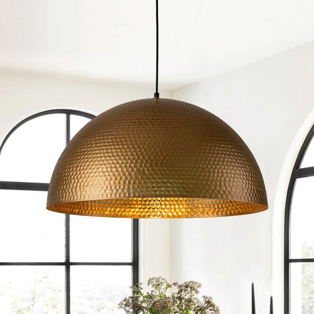 (OpenBox) Vintage Luxe Oversized Hammered Dome Pendant